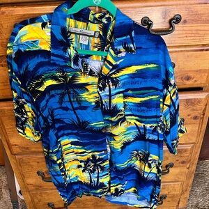 Ocean Current Blue and Yellow Tropical Shirt